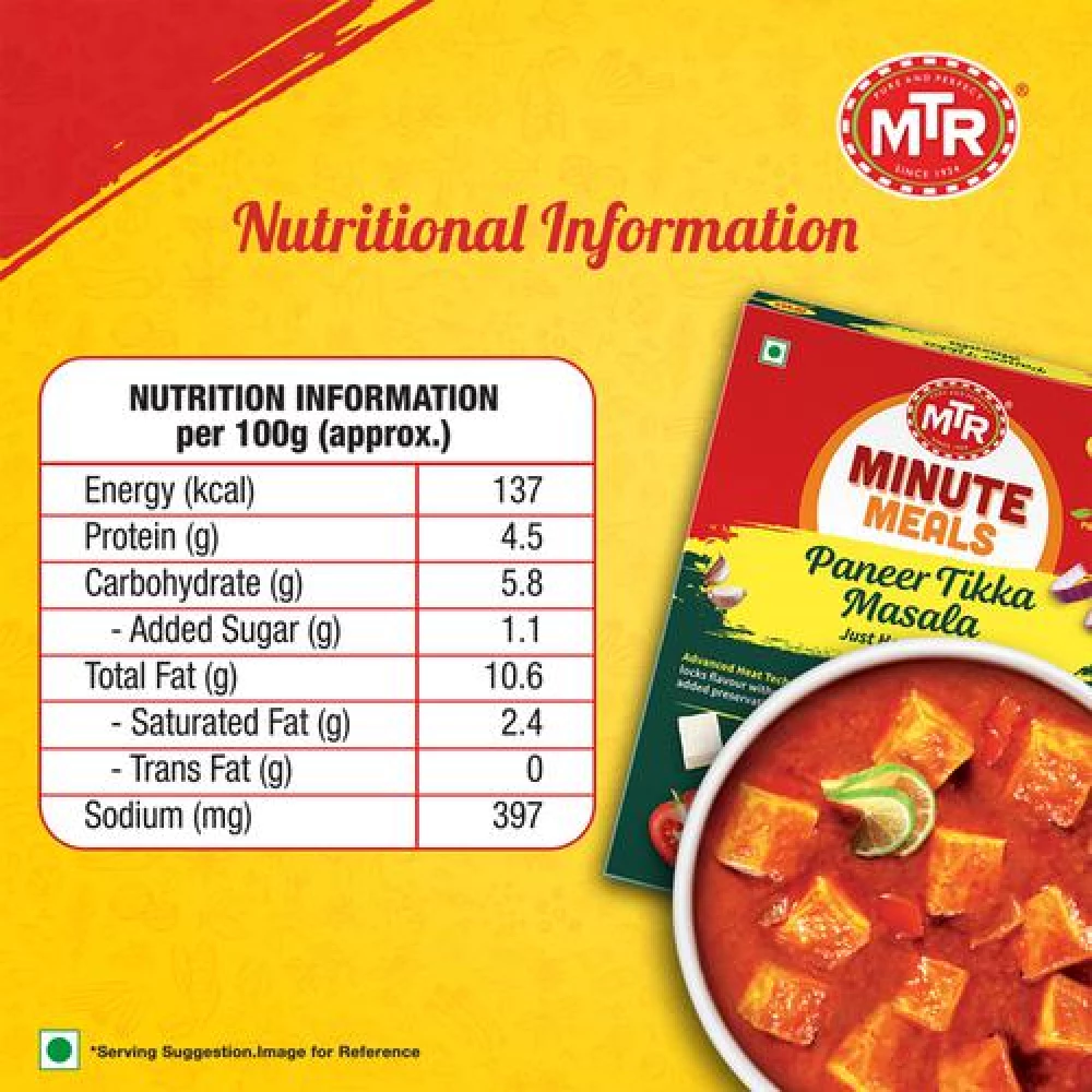 MTR Ready To Eat - Paneer Tikka Masala, 300 g Carton-4.webp